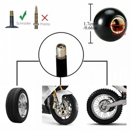 4 x Valve Caps Billiard 8 Ball Black Caps Car Motorcycle Bicycle