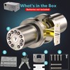 Waterproof Electronic Door Knob with Keypad and Key, Auto Lock,