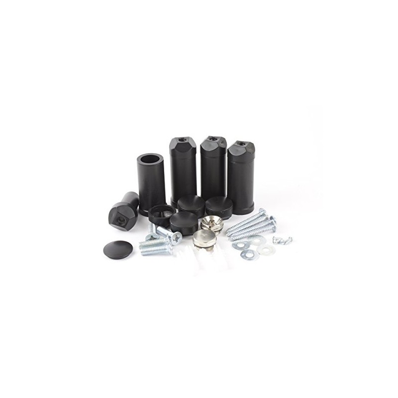 Companyblue Black Brackets for Heated Towel Rail Radiators Universal Curved