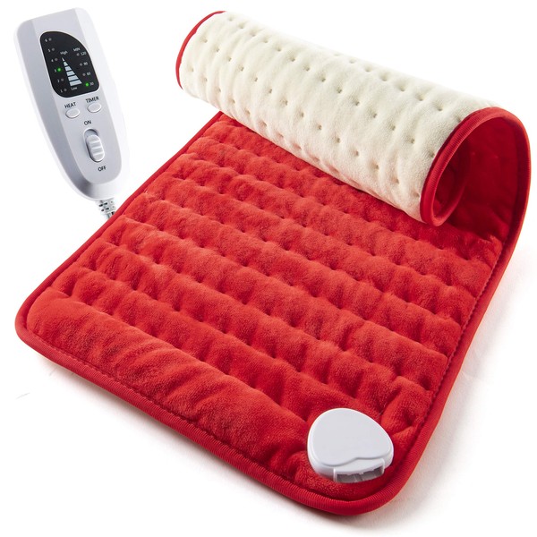 Medical king "Heating pad - Electric Heating pad - Best Heating pad for Back Pain and Cramps Relief - 2 Hour auto Off - Measures 24"" X 12"" - Moist Heating pad with Many Adjustable Setting - Heats Fast"