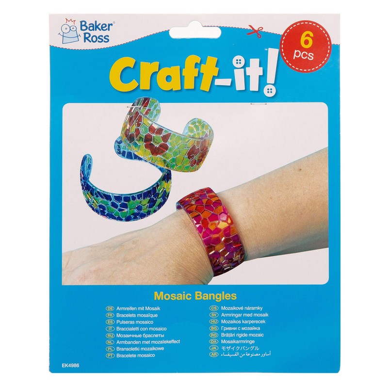 Baker Ross Bracciali con Mosaico (confezione da 6) perfetti per