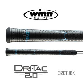 Winn Grips 62DT-JBK Dri-Tac 2.0 Series Advance Polymer Technology, paquete de 9 piezas de agarre de golf, tamaño mediano (+1/16 pulgadas)