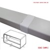 Kair Rectangular Straight Connector 180mm x 90mm Flat Pipe Joint