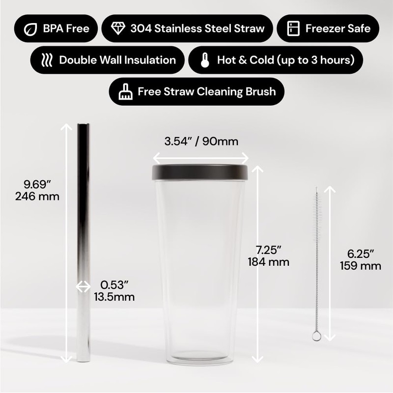 Dodoko Reusable Boba Cup and Straw Boba Tea Cup Bubble