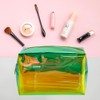 3 pcs Clear Holographic Yellow Cosmetic Bags Transparent Iridescent TPU