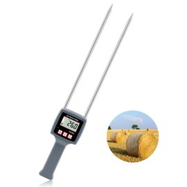 GISNPA Portable Hay Moisture Meter, Accurate Hay Moisture Tester with Dual Probes for Monitoring Hay, Straw, Forage Grass, and Preventing Mold and Spoilage