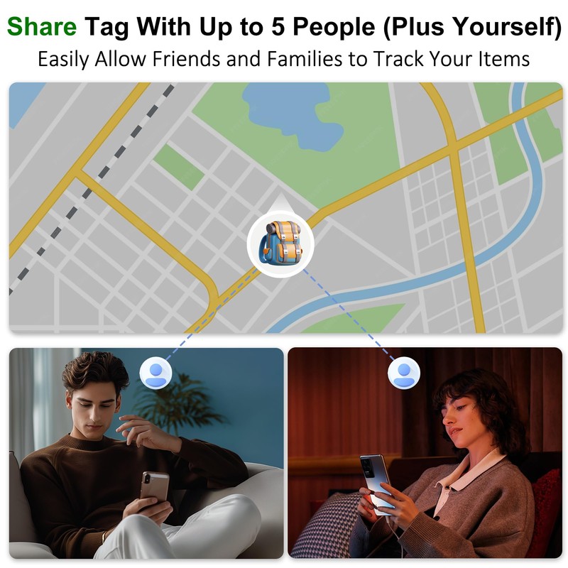 2026 Upgrade 4-Pack Smart Bluetooth Tracker – Android AirTag, Works