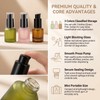 3Pcs 0.5oz/15ml Glass Lotion Pump Bottles Travel Size