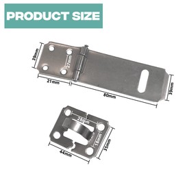 Hardware Solutions - Safety Hasp & Staple for Securing Outhouses, Garden & Shed Gate - Stainless Steel SS304 Grade - Marine Grade - 90mm (3.5") - Fixings Included