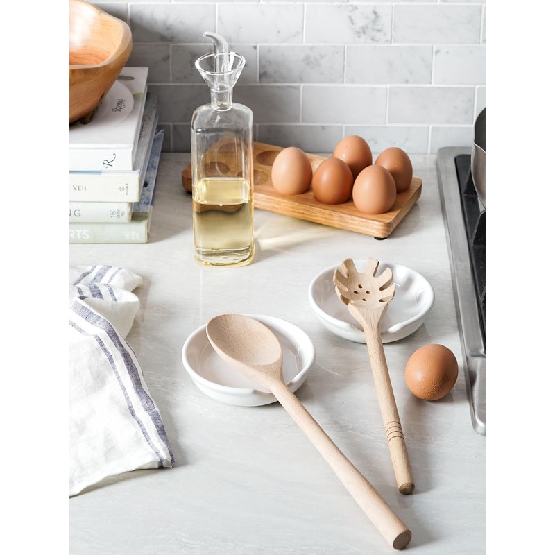 LE TAUCI Ceramic Spoon Rest, 4.8 Inch Spoon Rest for