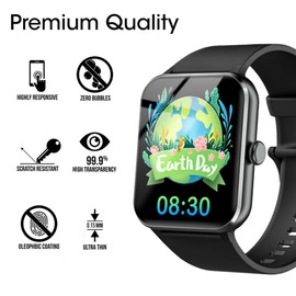 Yoomigle 6 Pack Compatible with Baolubao R50 1.85'' Smart Watch Screen Protector Film Compatible for IOWODO R50 1.85 Inch Smartwatch Screen Protectors Foils Cover Crystal Clear HD Anti-Scratch