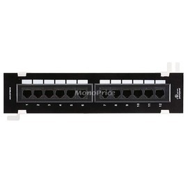 Monoprice 12-Port Vertical Cat6 Mini Patch Panel (110 Type) (568A/B)