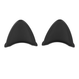 Motoforti 2pcs Cat Ears Style Attachments Helmet Decoration Accessories Self Adhesive Universal Helmet Cover Sticker for Motorcycle Bicycle Scooter Black TPU