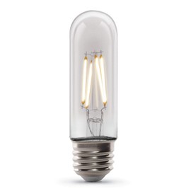 Feit Electric Vintage Exposed Filament Clear Glass LED T10 with a Medium E26 Base Light Bulb - 40W Equivalent - 10 Year Life - 300 Lumen - 2100K Soft White - Dimmable | Original Vintage