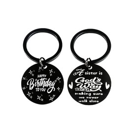 ZYSSXNDM Sisters Keychain, Best Friend Keychain, Gift from Sister, A Sister is God's Way of Making Sure We Never Walk Alone, Christmas Birthday Graduation Jewelry Gifts for Sisters/Teens/Girls