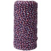 May Arts 412-44 Red/White/Blue 2mm Baker's Twine Ribbon,Red/White/Blue,109 yd