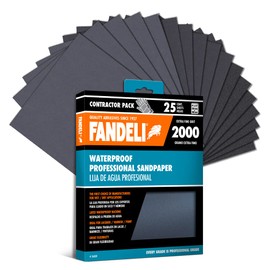 Fandeli | Waterproof Sandpaper | For Car Polishing, Wooden Furniture Sanding and Metal Sanding | Water Resistant (2000 Grit)