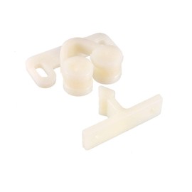 sourcing map Furniture Cabinet Closet Door Double Roller Catch ABS Beige 5Pcs