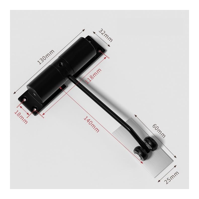 Automatic Spring Door Closer, Adjustable Door Spring Closer for Interior