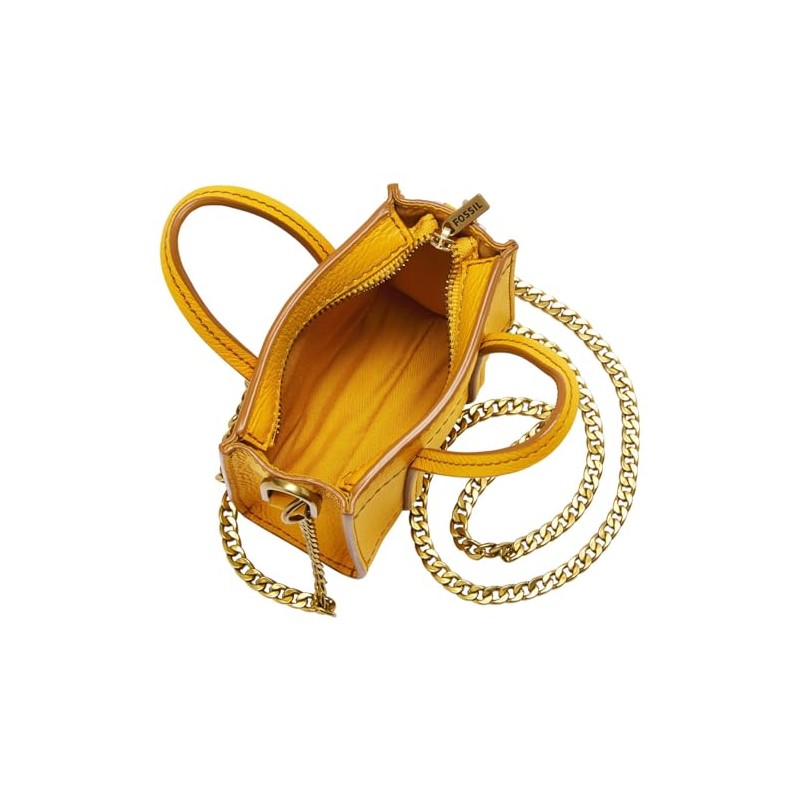 Fossil Carmen Micro Tote Bag Golden Yellow, goldgelb
