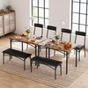 GAOMON Dining Table Set for 4 with Upholstered Bench and