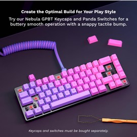 Glorious Gaming GMMK 2 Compact 65% Barebones (Frame Only) - Mechanical Gaming Keyboard Frame, Compact TKL Size (65%), Aluminium, Customisable, Per Key RGB, American QWERTY Layout - Black