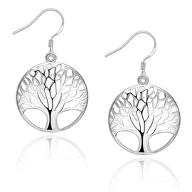 Mother's Day Gifts for Mom Tree of Life Dangle Earrings Fashion Jewelry Silver Plated Tree Pendants Drop Dangle Earrings, Birthday Gifts for Women Girls Mom Lady Wife Lover Grandma