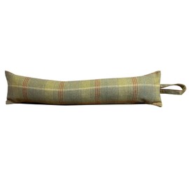 Classic Home Store Draught Excluder Door Draft Stopper Green Blue & Red Check Wool 3ft Snake
