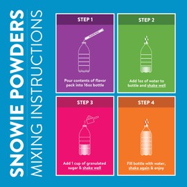 SNOWIE - Original Flavor Powders, Just Add Water & Sugar Shaved Ice Flavor Syrup (Pina Colada)