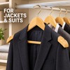4-Pack Wooden Suit Hangers with 360° Swivel Hooks, Non-Slip Pants