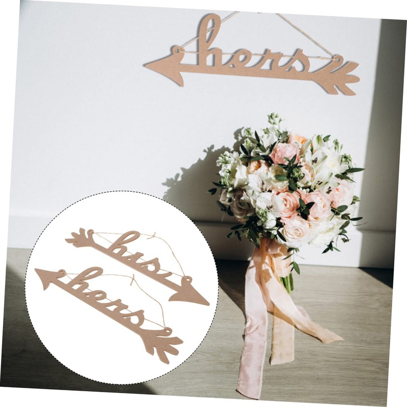 Mipcase 3sets His and Hers Wedding Chair Sign Decor for