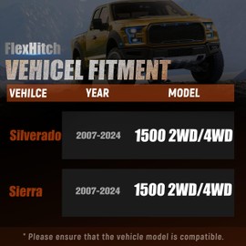 FlexHitch 3" Front Leveling Lift kits Compatible with 2007-2024 Silverado 1500 2WD/4WD Sierra 1500 2WD/4WD Suspension Strut Spacer Lift Kit