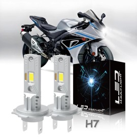 SHENKENUO 2X H7 LED Headlight Bulbs High/Low Beam For Suzuki GSXR 1000 750 600 Hayabusa