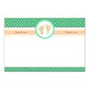 30 Blank Thank You Cards Notes Baby Shower Footprints Green