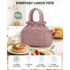 Drawstring Lunch Bag for Women, 13.5L Leakproof Puffy Insulated Lunch