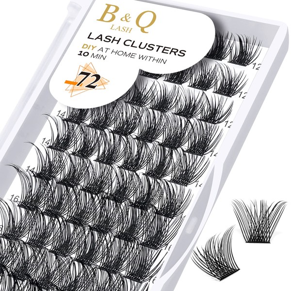 Cluster Lashes D Curl 12-18mix 72 Clusters B&Q Lash Clusters