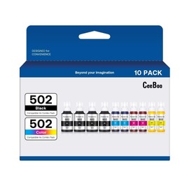 CEEBOO 502 Refill Ink Bottle Replacement for Epson 502 Ink Refill Bottles (Not Sublimation Ink) , 4 Black 140 mL, 2 Cyan 80 mL, 2 Magenta 80 mL, 2 Yellow 80 mL, 10 Bottles