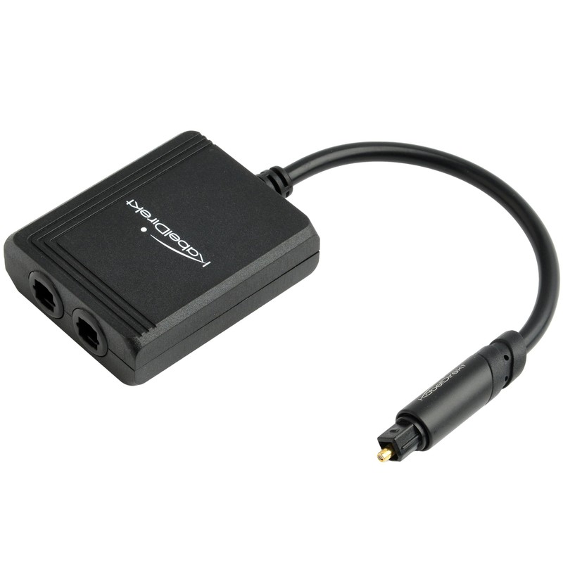 KabelDirekt Optical Audio Splitter – 1 in 2 Out Toslink