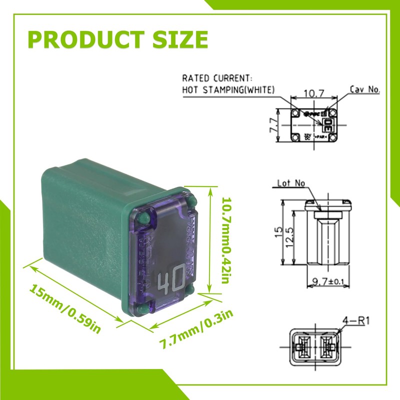 EPLZON 15A 20A 25A 30A 40A 32V FMM MCASE Micro