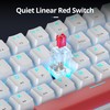 surmen 60% Mechanical Gaming Keyboard with Linear Red Switch, Wired