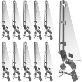 10 Pack Barbed Wire Arm for Top Rail Chain-Link Fence,Galvanized Steel Fence Height Extender for Garden Outdoor, Cornered Barbwire Arm Barbwire Arm Extensions for Chain Link Fence (1-3/8“-10 Pack)