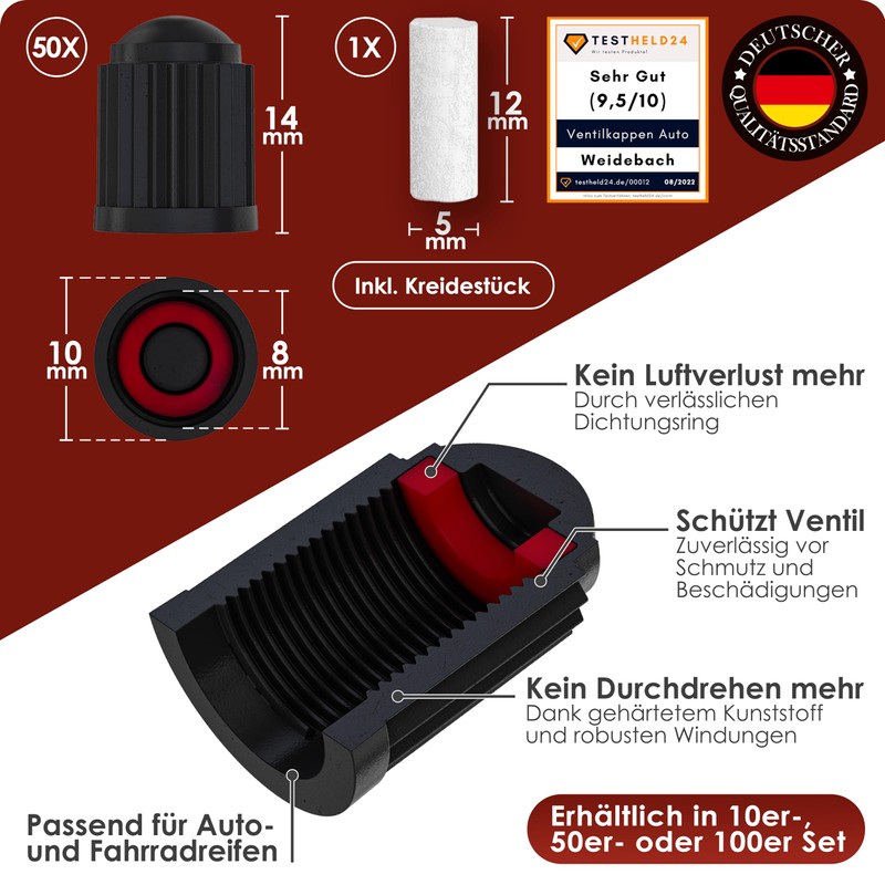 Kitchen Helpis - Car/Motorcycle Valve Caps, Tyre Valve Caps, With