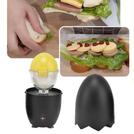 Electric Egg Scrambler, Golden Egg Shaker Whisk Egg Spinner Eggs Yolk Mixer Golden Egg Maker for Kitchen Cooking Gadgets Tool, 100‑240V (US PLUG)