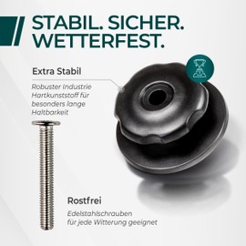 CARGO VA Intelligent Vehicle Accessories 20 round buttons with screws and safety nuts, tarpaulin buttons, perfect for attaching trailer nets and tarpaulins