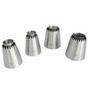 Longdex Sultan Piping Nozzle 4PCS 304 Stainless Steel Russian Piping