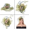 RZTA Women's Kentucky Derby Church Dress Hat Wide Brim Leaf