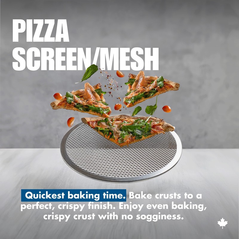 Norjac Pizza Screen, 16 Inch, 6 Pack, Seamless Rim, Restaurant-Grade,