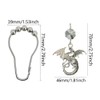 Decorative Dragon Shower Curtain Hooks for Bathroom Shower Rod, Rust