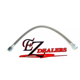 Unbranded Turbo Oil Feed Line 10" Steel Braided -4 AN Str. x Str.  Made in the USA