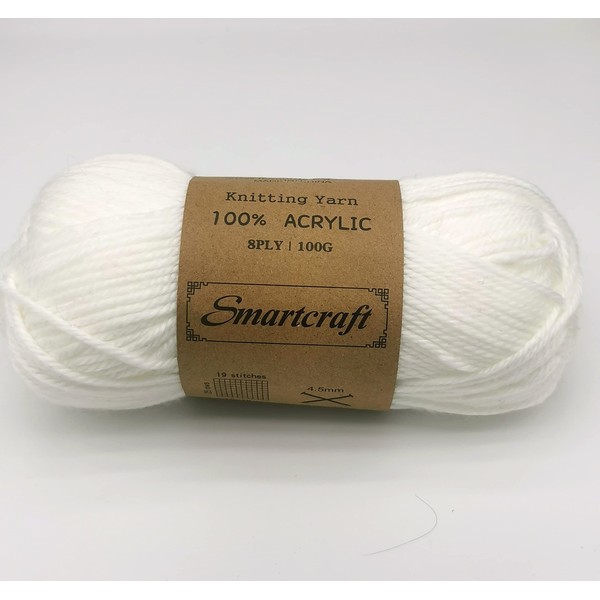 Smartcarft Super Soft Glossy Knitting Yarn 100g 8ply Acrylic Baby